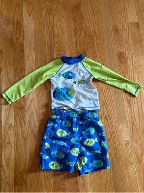Little Me Rash Guard Swimsuit Set 24 months